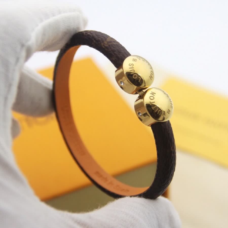 Louis Vuitton Monogram Leather Bracelet